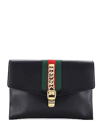 Gucci Sylvie Clutch Leather Maxi (view 1)