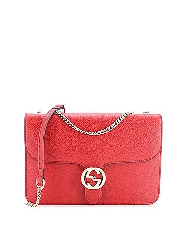 Gucci Interlocking Shoulder Bag Leather Medium (view 1)