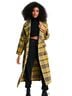 Topshop Plaid Yellow Black Gray Coat Size 8 - photo 1
