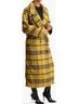 Topshop Plaid Yellow Black Gray Coat Size 8 - photo 3