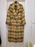 Topshop Plaid Yellow Black Gray Coat Size 8 - photo 13