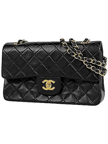 Chanel Chanel Matelassé Shoulder Bag, Double Flap, Coco Mark, Leather, Black, A01113, Women's (view 1)