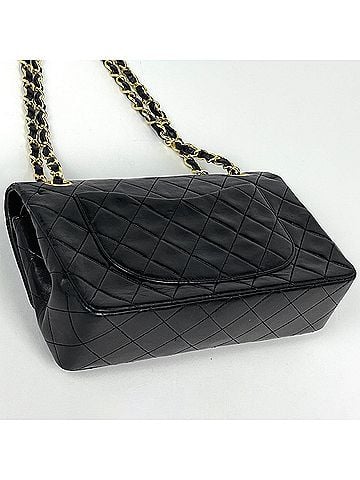 Chanel Chanel Matelassé Shoulder Bag, Double Flap, Coco Mark, Leather, Black, A01113, Women's (view 2)
