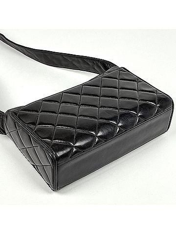 Chanel Chanel CHANEL Shoulder Bag Coco Mark Matelassé Leather Black Women's (view 2)