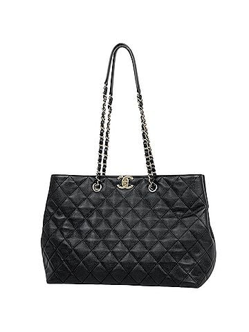 Chanel Chanel tote bag, Coco Mark, caviar leather, black, women's. (view 1)