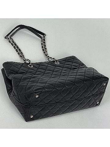 Chanel Chanel tote bag, Coco Mark, caviar leather, black, women's. (view 2)