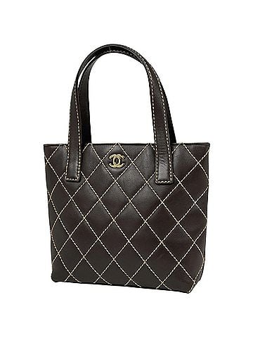 Chanel Chanel handbag, Coco Mark, Wild Stitch, Leather, Brown, Women's (view 1)