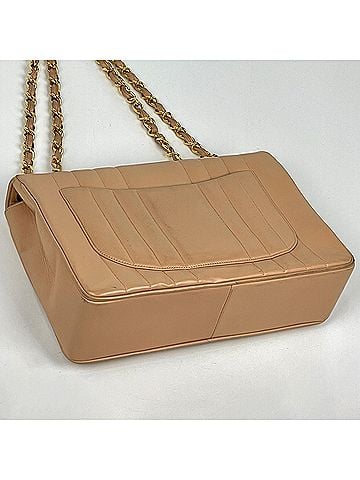 Chanel Chanel CHANEL Shoulder Bag Mademoiselle Coco Mark Leather Beige Women's (view 2)