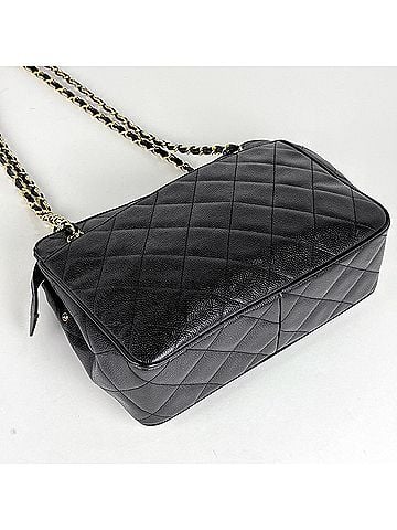 Chanel Chanel CHANEL Shoulder Bag Coco Mark Matelassé Caviar Leather Black Women's (view 2)
