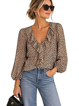 J.Crew Factory Store Factory Animal Print Blouse Blouse (view 1)