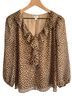 J.Crew Factory Store Factory Animal Print Blouse Blouse - photo 2