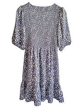 Stitch Fix Smocked V-Neck Puff Sleeve Midi Dress Casual Dress (view 2)