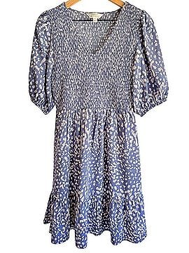Stitch Fix Smocked V-Neck Puff Sleeve Midi Dress Casual Dress (view 1)