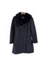 DKNY Solid Black Coat Size S - photo 1