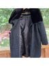 DKNY Solid Black Coat Size S - photo 3