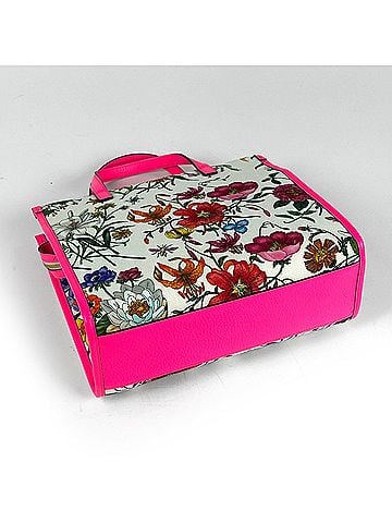 Gucci Gucci Flora 2-Way Canvas Handbag, Pink Multicolor, 550141, Women's (view 2)