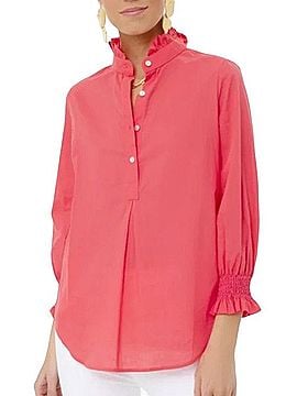 Tuckernuck Teagan Popover Blouse 3/4 Sleeve Blouse (view 1)