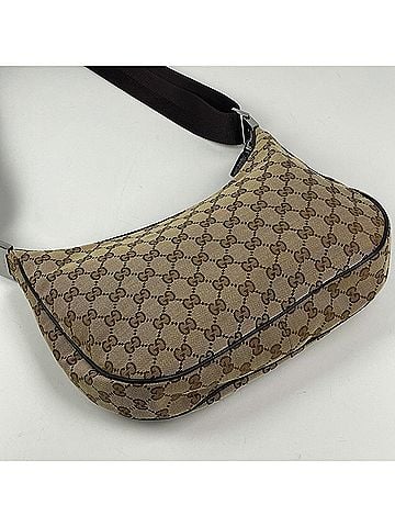 Gucci Gucci GUCCI Shoulder Bag GG Pattern Canvas Beige Brown 122790 Women's (view 2)