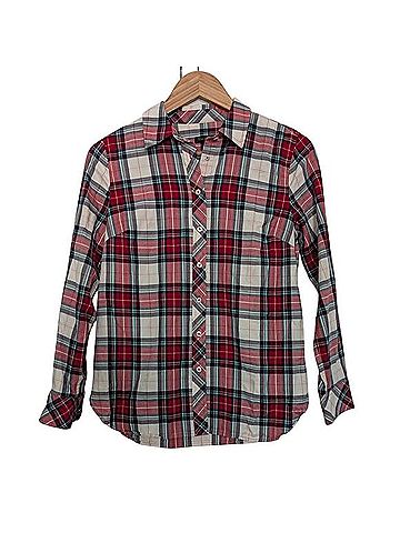 Talbots Holiday Party Plaid Metallic Button Shirt Long Sleeve Button-Down Shirt (view 2)