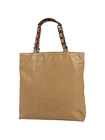 Chanel Chanel tote bag, Coco Mark, leather, beige, women's. (view 1)