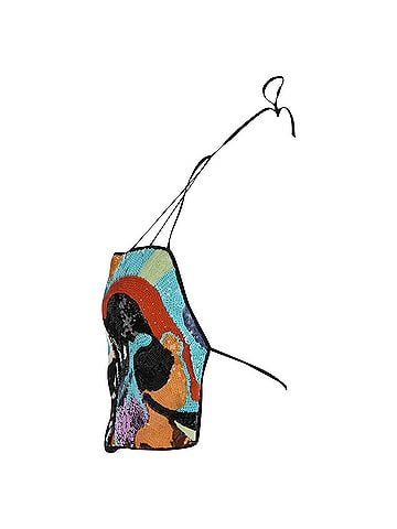 ETRO Etro Floral Sequined Crop Top in Multicolor Polyester (view 2)