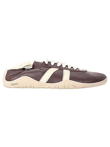 Fabiana Filippi Fabiana Filippi Lace-Up Low-Top Sneakers in Brown Leather (view 1)