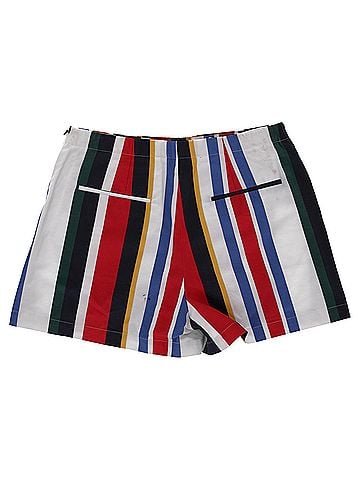 MARNI Marni Striped Mini Shorts in Multicolor Cotton (view 2)