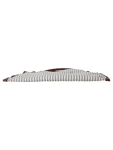 Brunello Cucinelli Brunello Cucinelli Striped Leather-Trimmed Tote Bag in Grey Canvas (view 2)