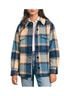 Faherty Plaid Blue Tan Orange Coat Size XS - photo 1