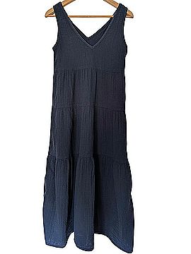 Quince Organic Cotton Gauze Tiered Maxi Dress Casual Dress (view 2)