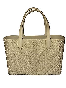 Shade & Shore Pale Yellow Woven Tote Tote (view 1)