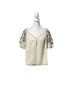 Max Studio Floral Ivory Short Sleeve Blouse Size S - photo 1