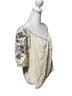 Max Studio Floral Ivory Short Sleeve Blouse Size S - photo 3