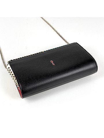 Christian Louboutin Christian Louboutin Paloma Clutch Bag Chain Wallet Studded Fabric Multicolor Black Women's (view 2)
