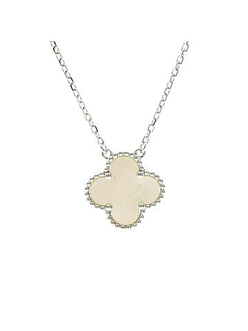 Van Cleef & Arpels Van Cleef &amp; Arpels Vintage Alhambra Necklace Yellow Gold (18K) Mother Of Pearl Men,Women Fashion Necklace (Gold) (view 2)