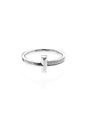 Tiffany & Co. Tiffany T One Narrow Diamond Ring White Gold (18K) Fashion Diamond Band Ring Silver (view 1)