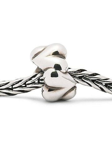 Trollbeads Women's Organic Hearts Bead Charm in Silver (view 2)