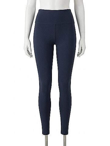 Papillon Fleece Lined Leggings in Navy (view 1)