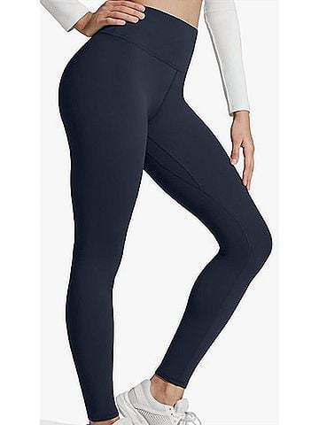 Papillon Fleece Lined Leggings in Navy (view 2)