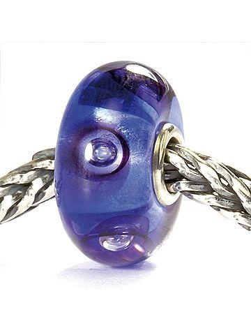 Trollbeads Women's Clear Blue Bubbles Glass Bead Charm (view 2)