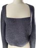 Zara Knit Square Neck Cropped Pullover Sweater - photo 4