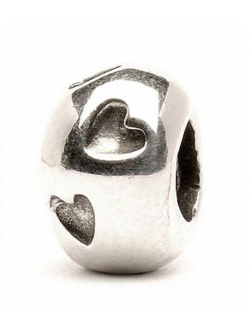 Trollbeads Women's Heart Print Bead Charm (view 1)