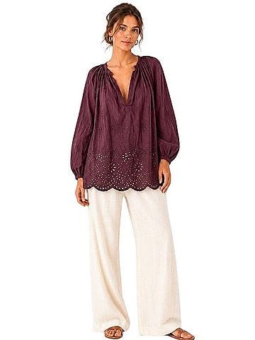 Nili Lotan Saint Tropez Top Long Sleeve Blouse (view 1)