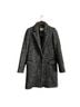 Isabel Marant 60% Wool 30% Alpaca 10% Mohair 100% Cotton Houndstooth Chevron-herringbone Black Gray Coat Size XS - photo 1