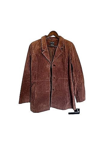 Wet Seal Suede Leather Jacket Jacket (view 2)