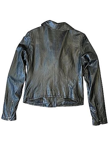Paige Black Label Classic Leather Moto Jacket Jacket (view 2)