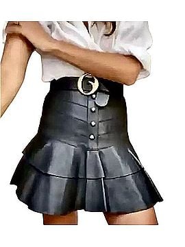 Aje. Ambrosio Leather Skirt (view 1)