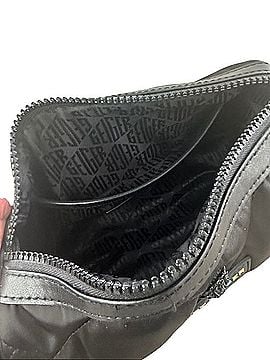 Kurt Geiger Black Quilted Toiletry Pouch Makeup Bag (view 2)