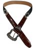 Brighton 100% Leather Brown Black Belt Size 30 - photo 1