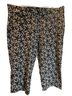 Lands' End Floral Stripes Black White Casual Pants Size 2X - photo 1